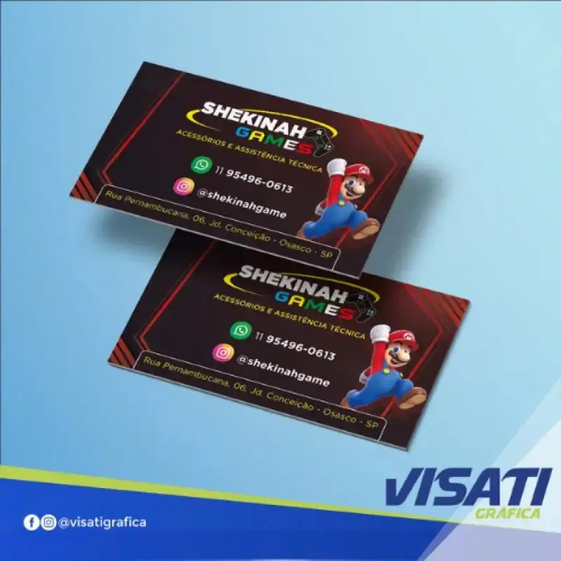 Cartão de visita frente e verso